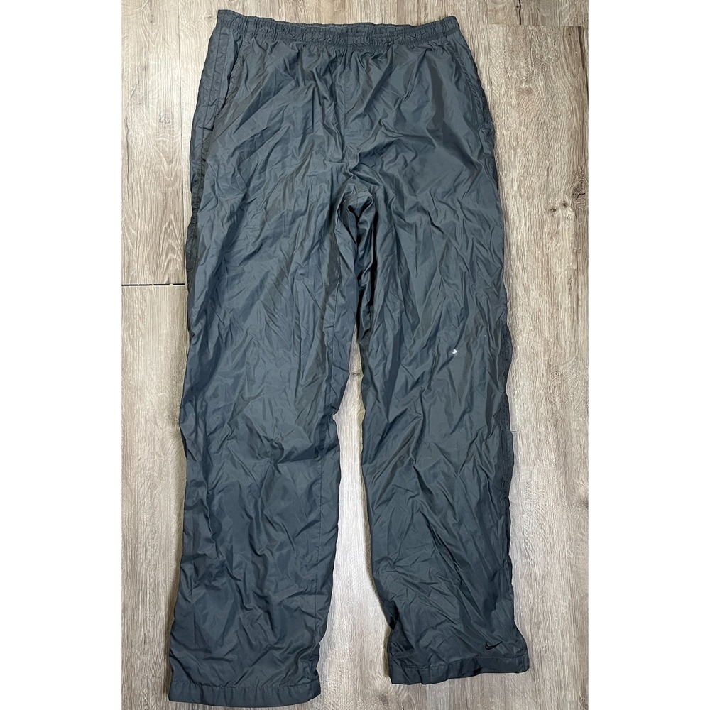 VTG Nike Track Pants Gray Men's Large Baggy Relaxed Nylon 90s 00s Vintage